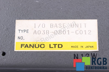 I/O BASE UNIT A03B-0801-C012 A20B-1002-0450/03A FANUC